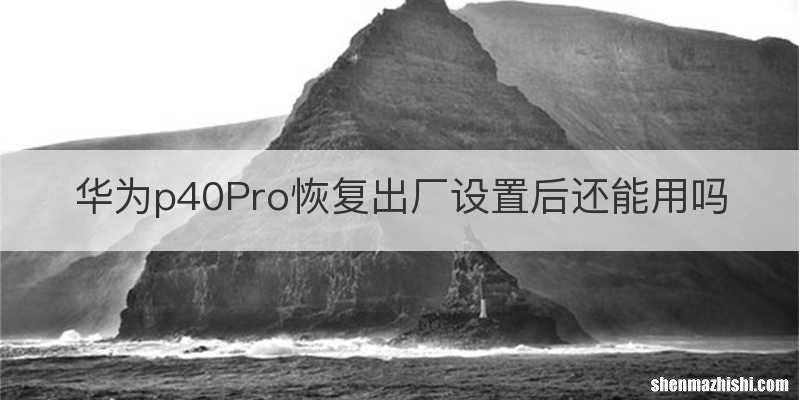 华为p40Pro恢复出厂设置后还能用吗