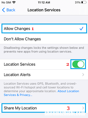 分享我的位置选项在iPhone上变灰，解决方法