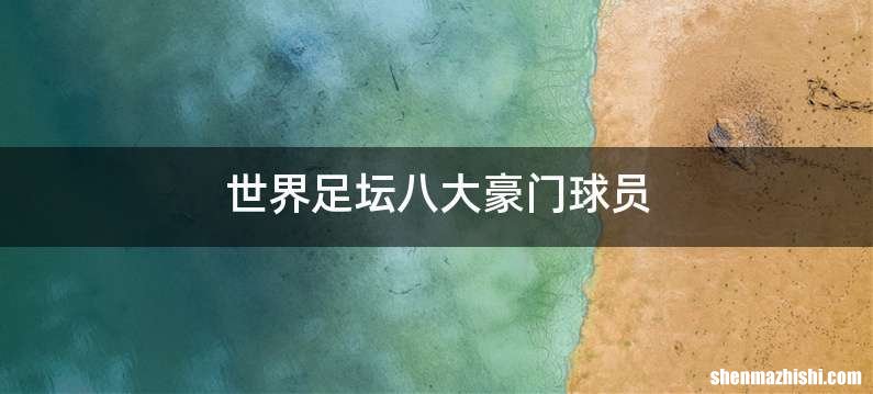 世界足坛八大豪门球员