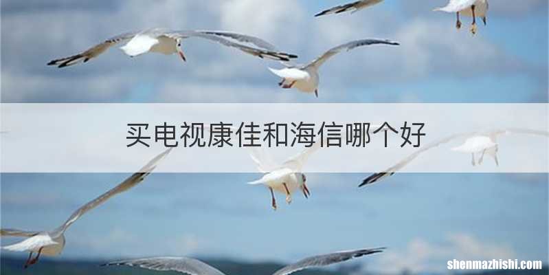 买电视康佳和海信哪个好