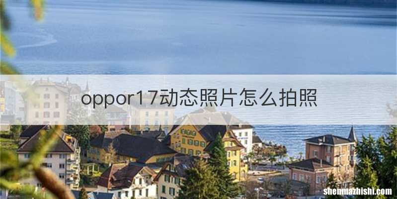 oppor17动态照片怎么拍照