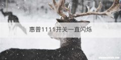 惠普1111开关一直闪烁