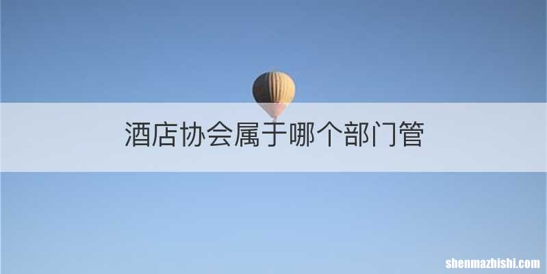 酒店协会属于哪个部门管