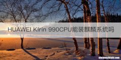 HUAWEI Kirin 990CPU能装麒麟系统吗