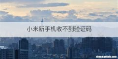 小米新手机收不到验证码