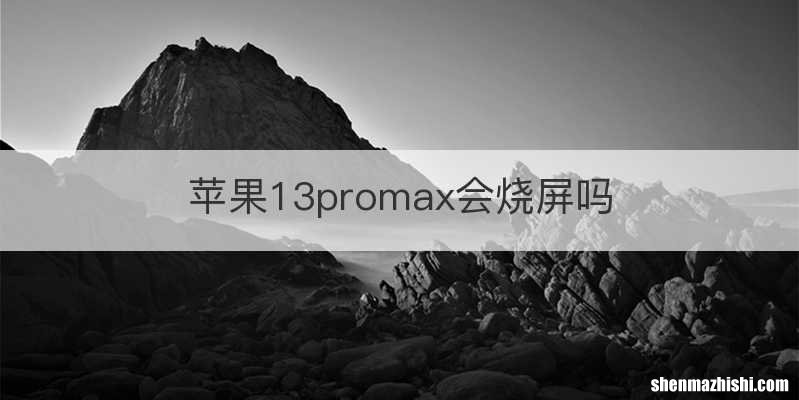 苹果13promax会烧屏吗