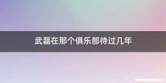武磊在那个俱乐部待过几年