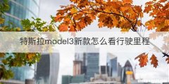 特斯拉model3新款怎么看行驶里程