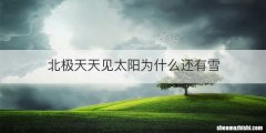 北极天天见太阳为什么还有雪