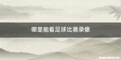 哪里能看足球比赛录像