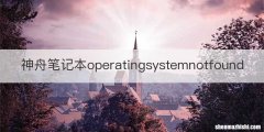 神舟笔记本operatingsystemnotfound