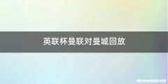 英联杯曼联对曼城回放