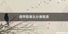 德甲联赛比分赛程表