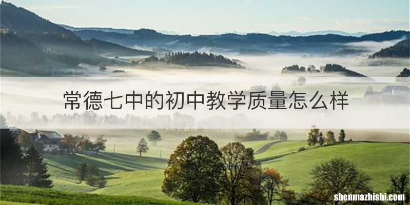 常德七中的初中教学质量怎么样
