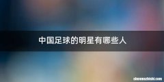 中国足球的明星有哪些人