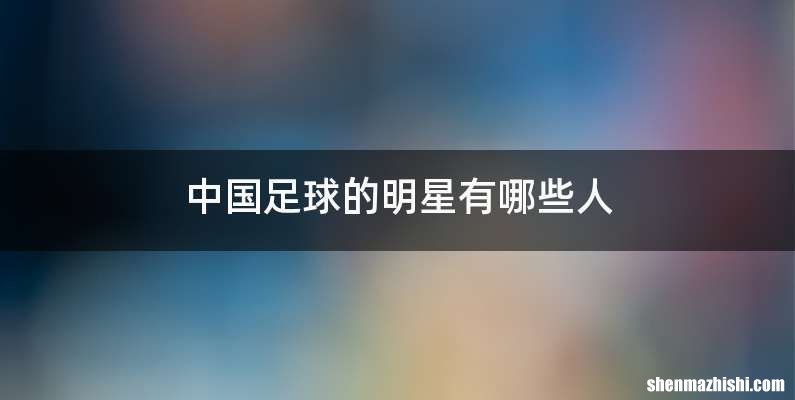 中国足球的明星有哪些人