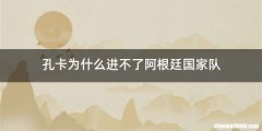 孔卡为什么进不了阿根廷国家队