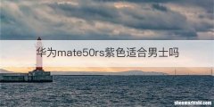 华为mate50rs紫色适合男士吗