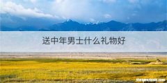 送中年男士什么礼物好