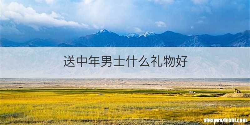 送中年男士什么礼物好