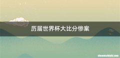 历届世界杯大比分惨案