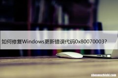 如何修复Windows更新错误代码0x80070003？