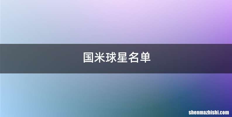 国米球星名单