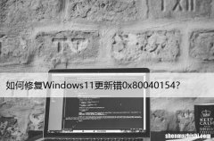 如何修复Windows11更新错0x80040154？