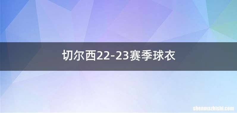 切尔西22-23赛季球衣