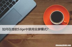 如何在微软Edge中禁用全屏模式？