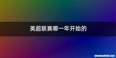 英超联赛哪一年开始的