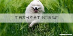生石灰分不分工业用食品用