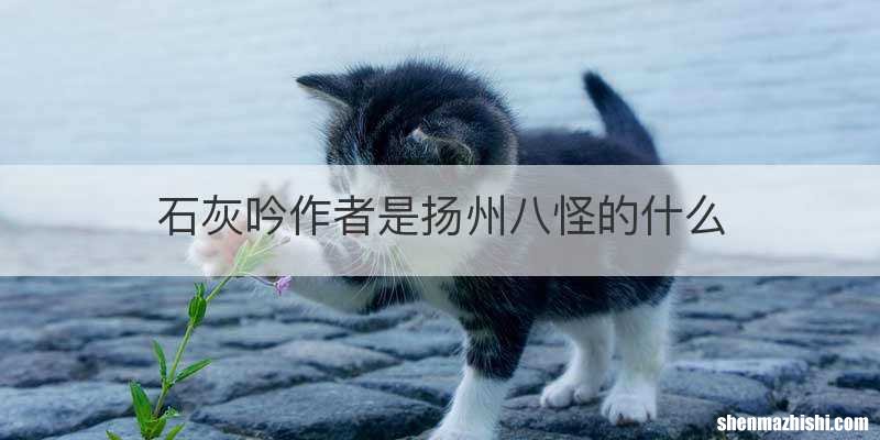 石灰吟作者是扬州八怪的什么
