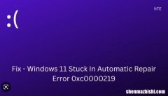 修复Win11卡在自动修复“蓝屏错误0xc0000219”