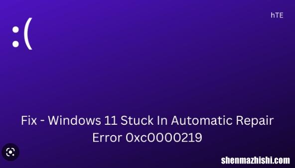 修复Win11卡在自动修复“蓝屏错误0xc0000219”