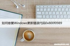 如何修复Windows更新错误代码0x800f0989