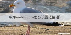 华为mate50pro怎么设置短信通知