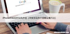 苹果来信息不提醒设置方法 iPhone发短信时没有声音