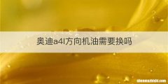 奥迪a4l方向机油需要换吗