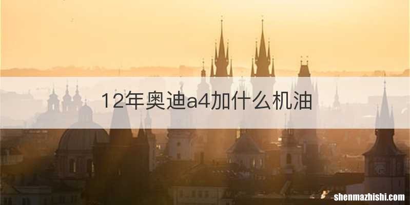 12年奥迪a4加什么机油