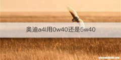 奥迪a4l用0w40还是5w40