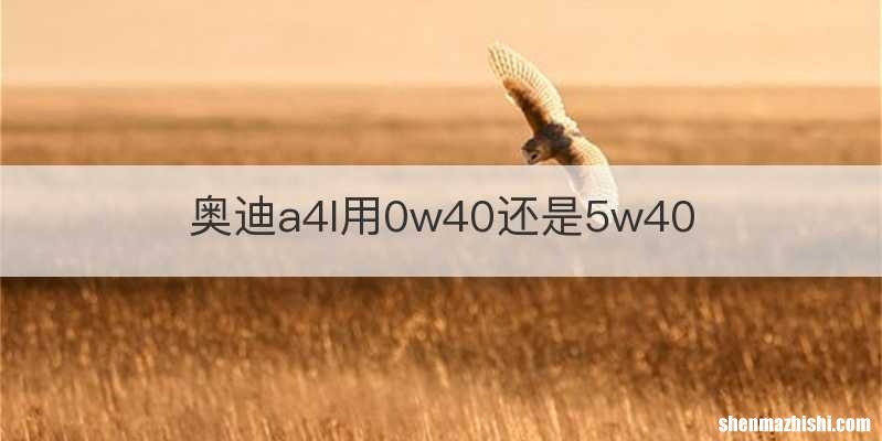 奥迪a4l用0w40还是5w40