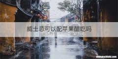 威士忌可以配苹果醋吃吗