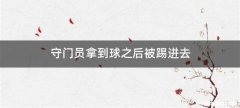 守门员拿到球之后被踢进去