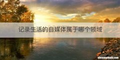 记录生活的自媒体属于哪个领域