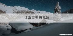 订婚需要搭礼吗
