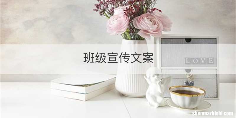 班级宣传文案