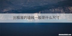 出租屋的墙砖一般是什么尺寸