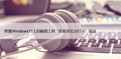 修复Windows11上的截图工具“此应用无法打开”错误