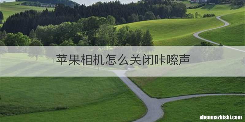 苹果相机怎么关闭咔嚓声